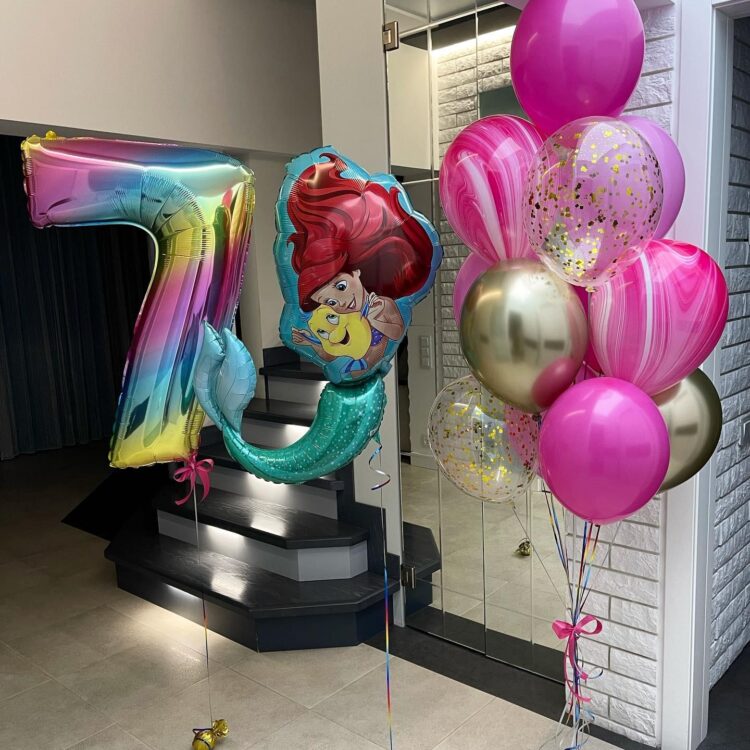 Набор гелиевых воздушных шаров с Русалкой и доставкой по Киеву
