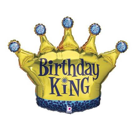 Кулька фігура GRABO-ГР Корона золота Birthday King (УП)