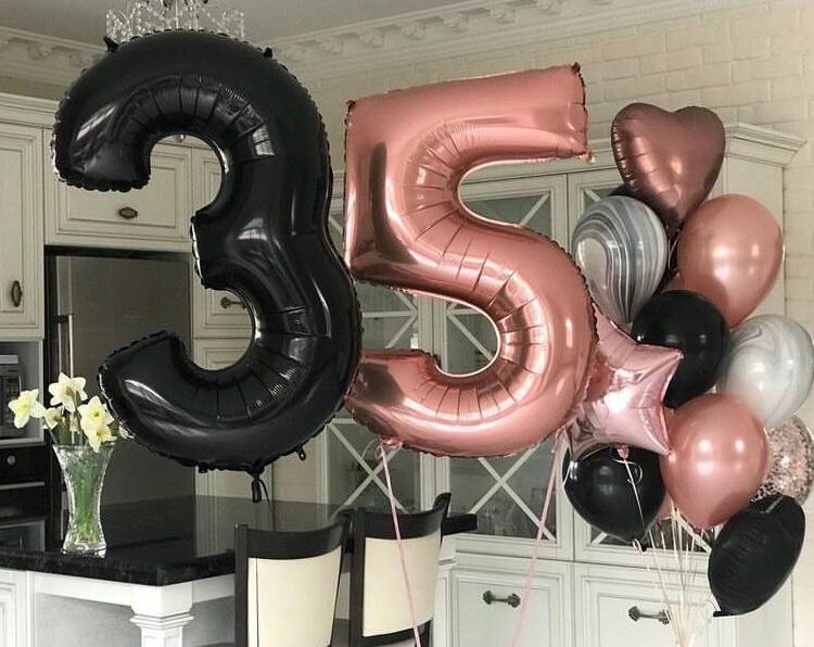 Набор гелиевых воздушных шаров "35 лет"
